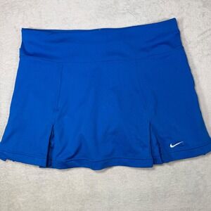 Nike Dri-FIT Women Royal Blue Tennis Skort Pleated Athletic Skirt Size S 4-6